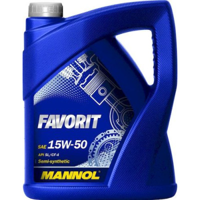 Масло мотор. mannol favorit 15w50 п/синт. 4л