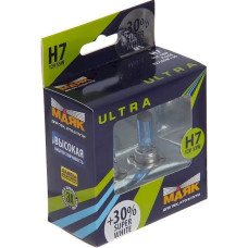 Лампа Автосвет ультра h7 12v 55w super white+30% (к-т 2шт)