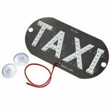 Знак taxi (шашки) тюнинг светодиод в салон на присоске (белый) малый