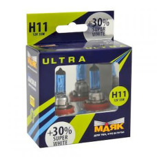 Лампа маяк ультра h11 55/60 12v super white +30% (к-т 2шт)