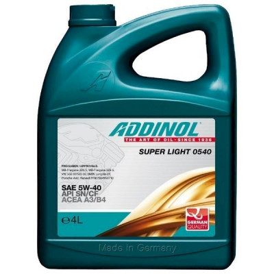 Масло мотор. addinol super light 5w40 синт. 4л