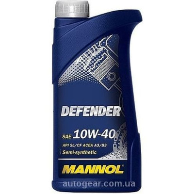 Масло мотор. mannol defender 10w40 п/синт. 1л