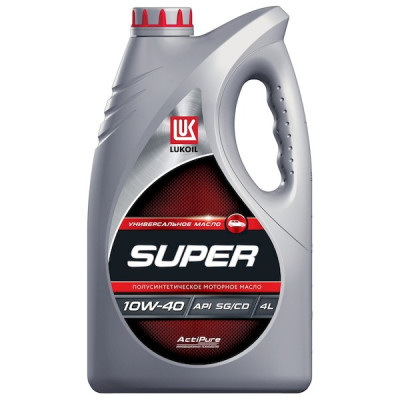 Масло мотор. lukoil super 10w40 п/синт. 4л