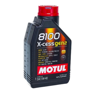 Масло мотор. motul 8100 x-cess gen2 5w40 1л