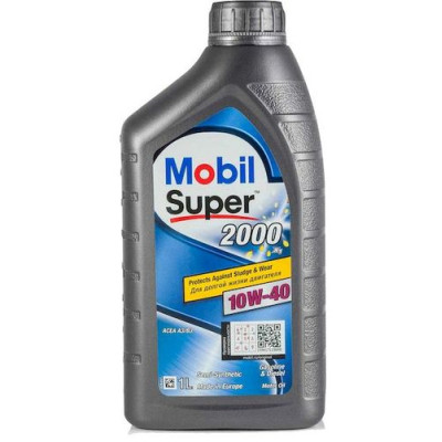 Масло мотор. mobil super 2000 10w40 п/синт. 1л eu