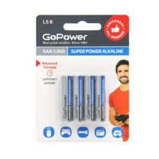 Батарейка go power r03 aaa bl4 1.5v 4шт